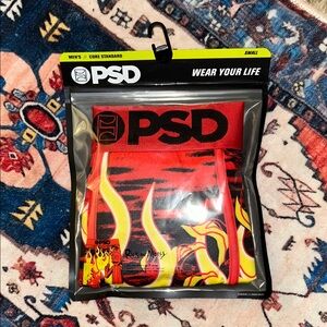 PSD Rick & Morty Flame Design Boxer Briefs - Red and Yellow